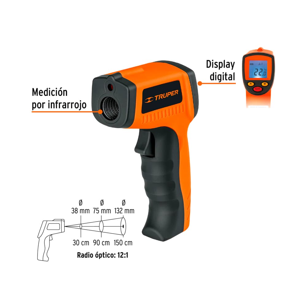 Medidor de Temperatura Infravermelho Truper 18229 -50°C/500°C