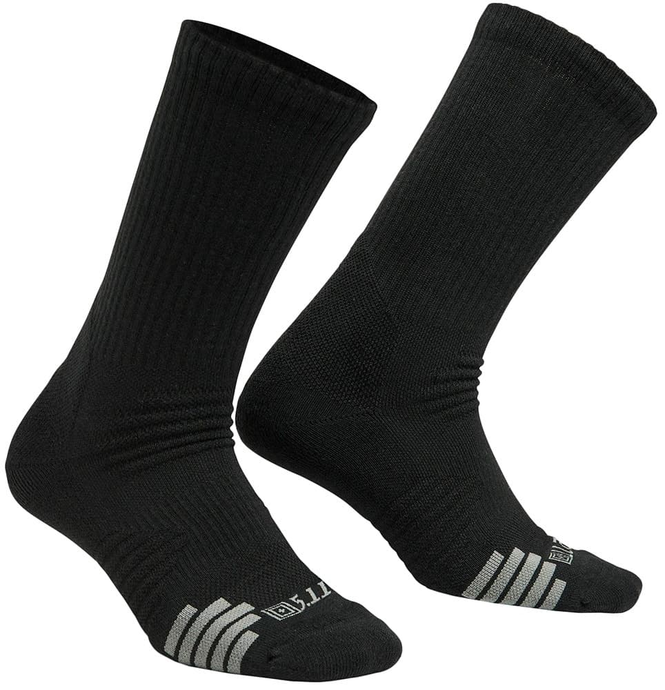 Meias 5.11 Tactical Duty Ready Plus Crew Sock 1800013-019 Pretas