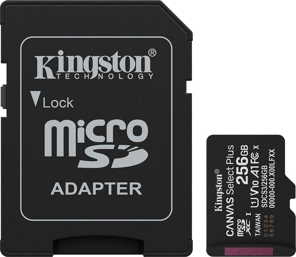 Cartão de Memória Kingston 256GB Canvas Select Plus 2X1 - 150MB/s