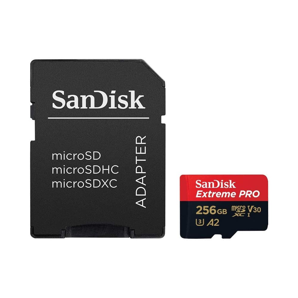 Cartão de Memória Micro Sd Sandisk Extreme Pro 256GB 200-140 MB/s U3 com Adaptador