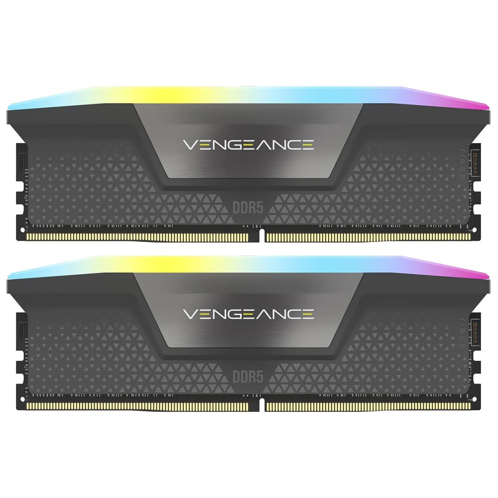 Memória RAM Corsair Vengeance RGB DDR5 16GB (2x8GB) 6000MHz - Cinza (CMH16GX5M2E6000Z36)
