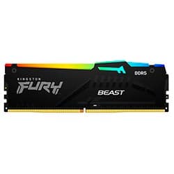 Memória RAM Kingston Fury Beast DDR5 16GB 5200MHz RGB - Preto (KF552C40BBA/16)
