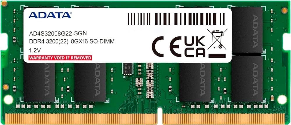 Memória RAM para Notebook ADATA DDR4 8GB 3200MHz - AD4S32008G22-SGN