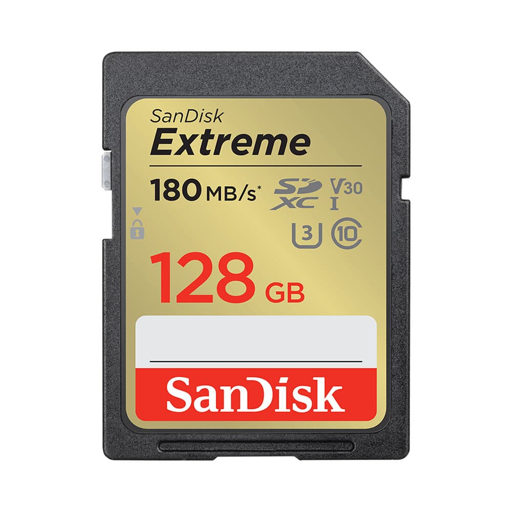 Cartão de Memória Sandisk Extreme 128GB 180-90MB/s U3