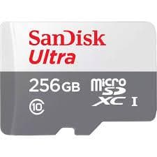 Cartão de Memória MicroSD 256GB Sandisk Ultra Classe 10 100MB/s