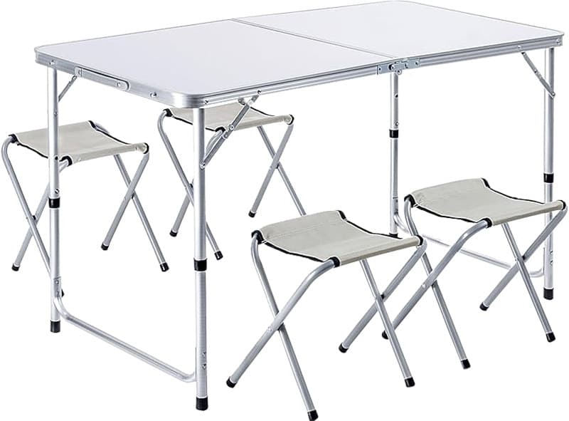 Mesa de Camping com 4 Bancos Dobráveis Rpc Ml-4002