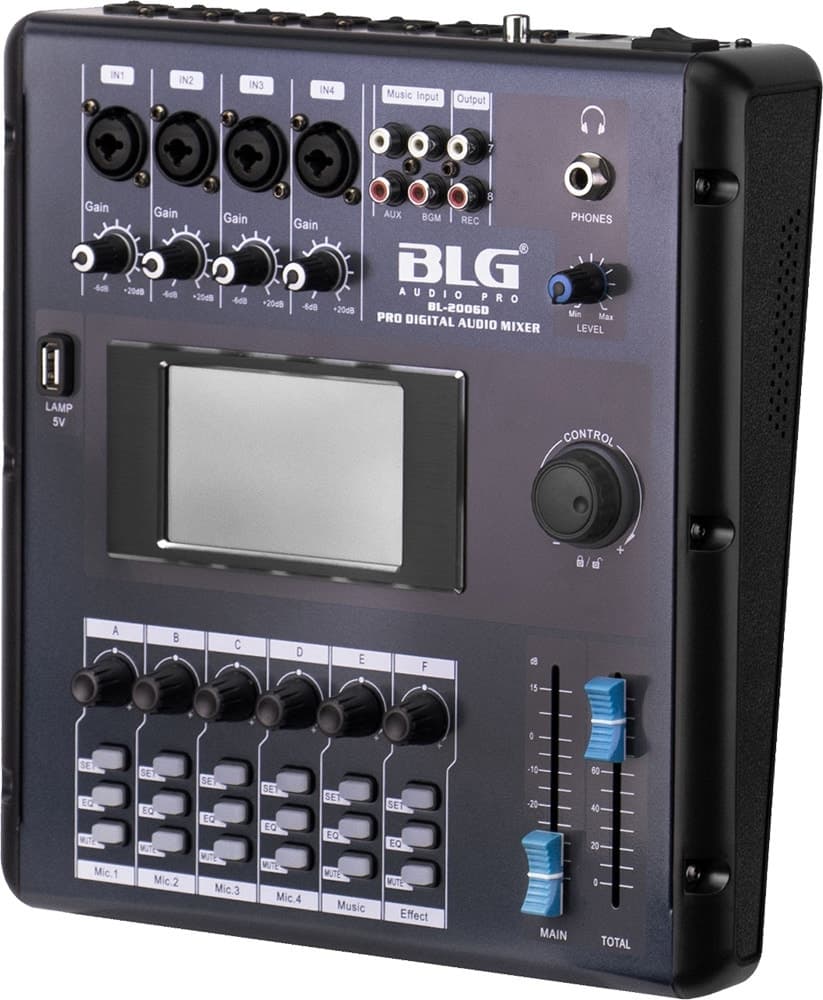 Mesa de Som Blg Mixer de 6 Canais Bl-2006D