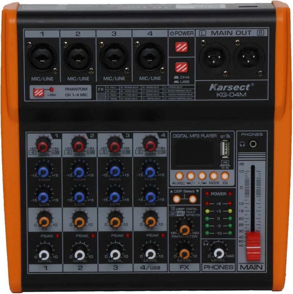 Mixer Karsect Kg-04M de 4 Canais