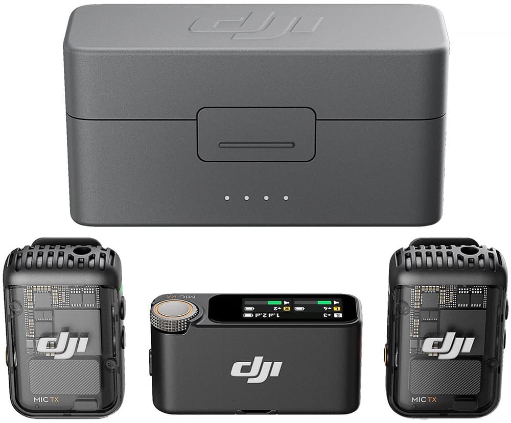Microfone Digital Sem Fio Dji Mic 2 (2 Tx + 1 Rx + Estojo de Carregamento) (Fcc)