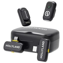 Microfone Hollyland Lark A1 Lavalier Combo Wireless / Lightning / USB-C - Space Cinza