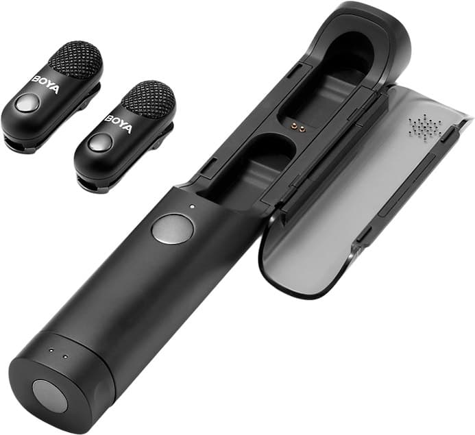 Microfone Sem Fio Boya Magic - 01 USB-C Lightning - Preto
