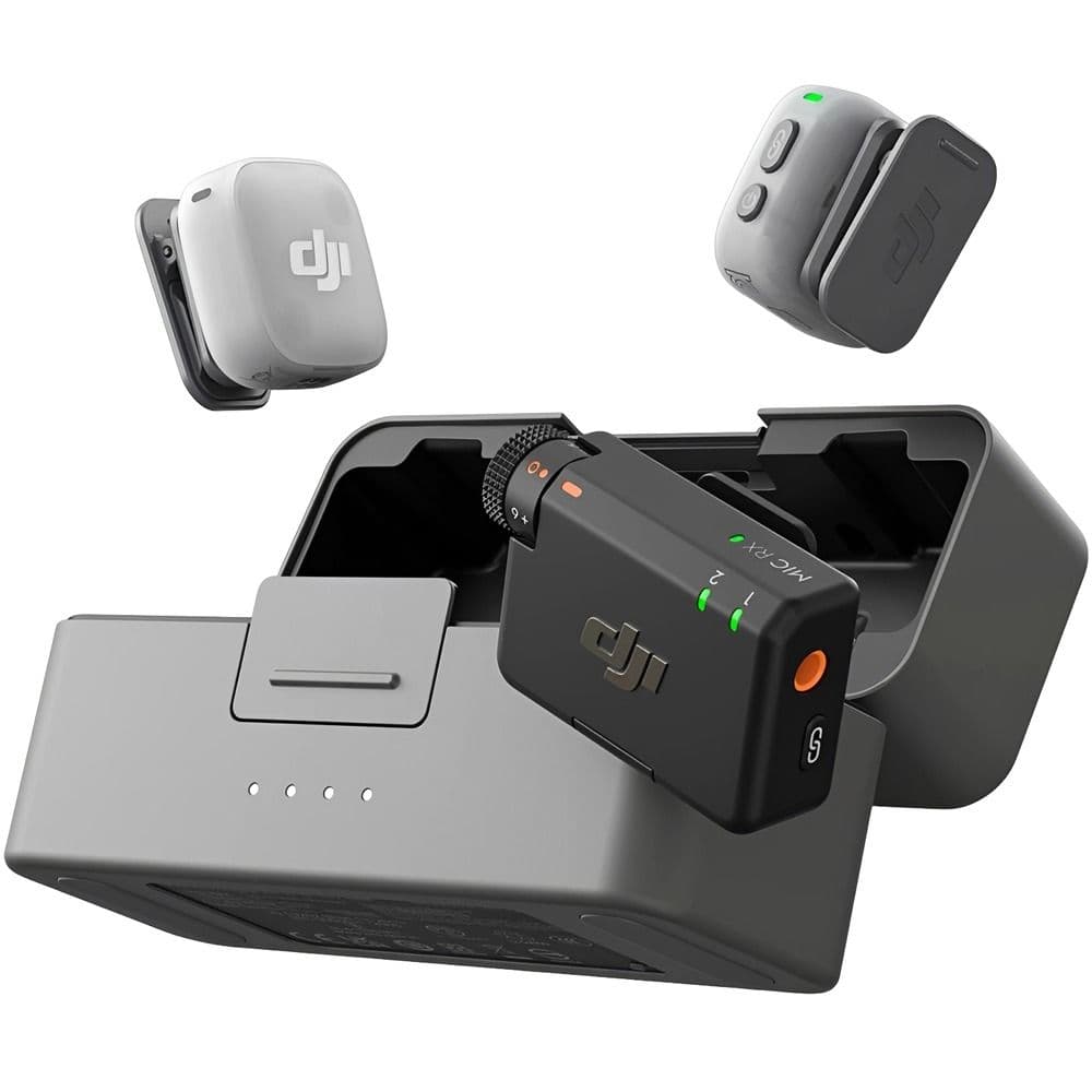 Kit Microfone Dji Mic Mini 2 (2 Transmissores + 1 Receptor + Estojo de Carregamento)