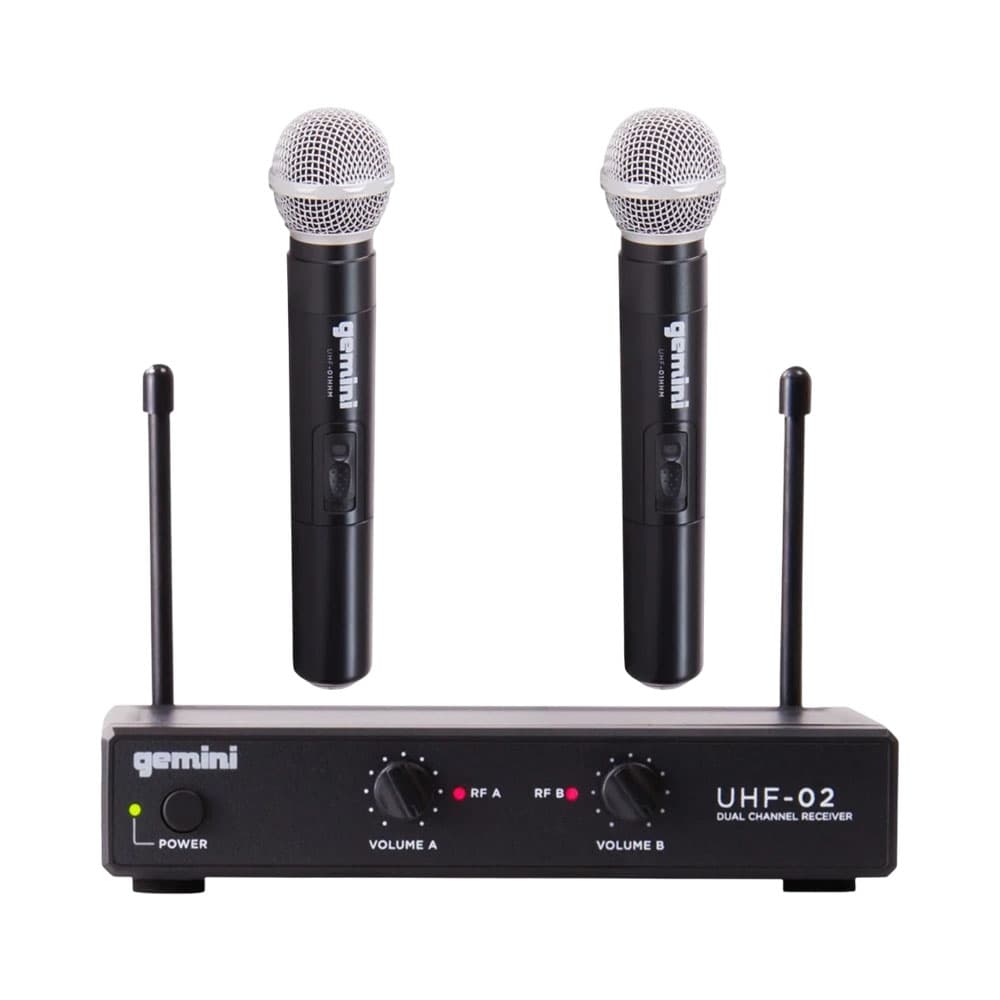 Microfone Duplo Gemini Uhf-02M