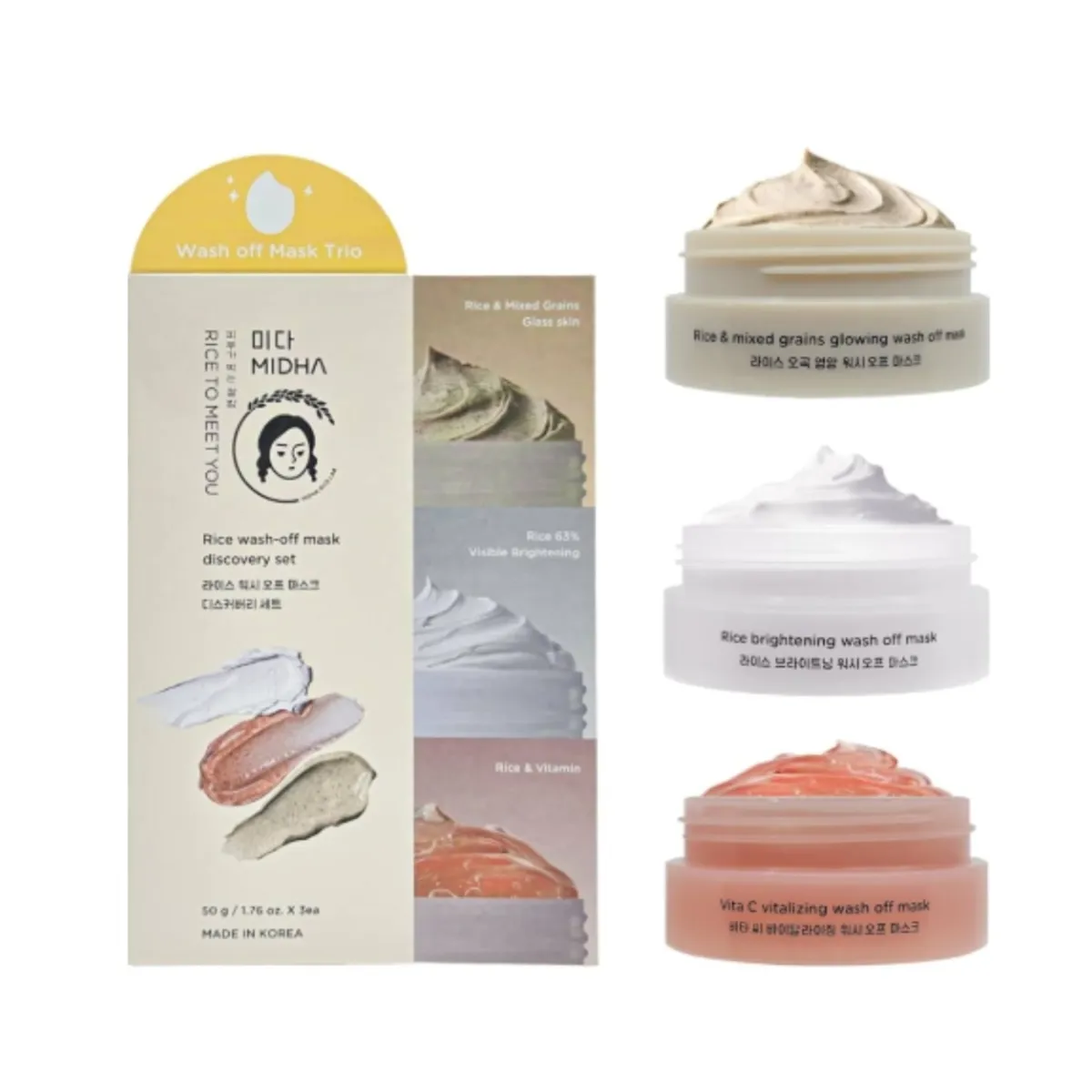 Máscara Lavável Midha Trio 3X50G