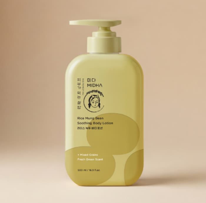 Loção Corporal Hidratante Midha Rice Mung Bean 500ml