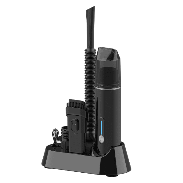 Mini Aspirador de Pó 4LIFE FL21Y-102 4 Em 1 / Inflador / Sucção / Soprador / 80W / 50ml / 2000Mah / Recarregável - Preto