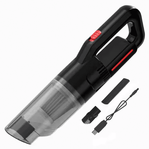 Mini Aspirador de Pó Portátil para Carro Hq-01 / 70W / 7000Pa - Preto