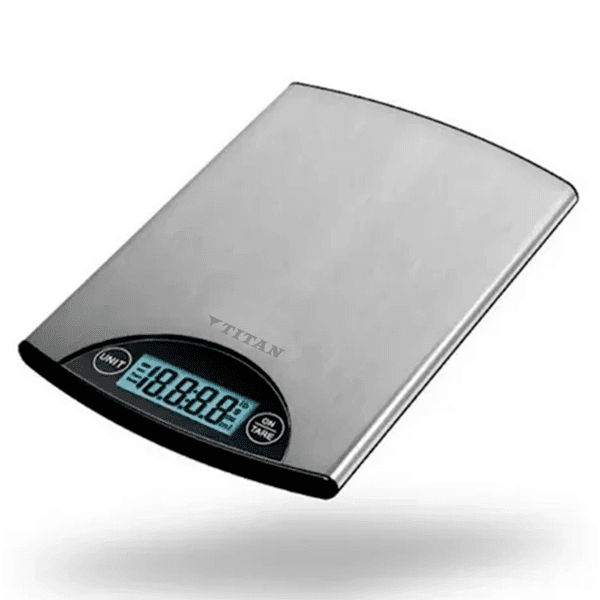 Mini Balança Digital Portátil Titan Cozinha 5KG 1G A Pilha Prata/Preto
