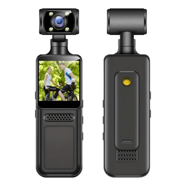 Mini Câmera de Ação Esportiva 180° 4K Full HD Microfone Recarregável - Preto