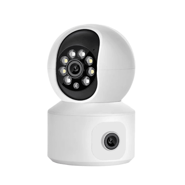 Câmera de Segurança Inteligente Ptz Smart Wifi Dual Lens 4MP Microfone Alarme Detecção Humana Visão Noturna App Icsee Branco