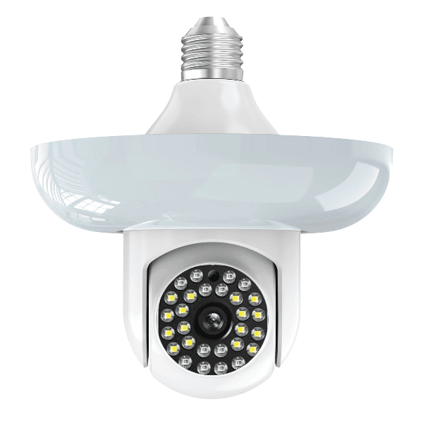 Mini Câmera de Segurança Lâmpada 4Life N20-1 Dual Band 3MP E26-E27 Detecção Humana Visão Noturna App Tuya Smart Life Branco