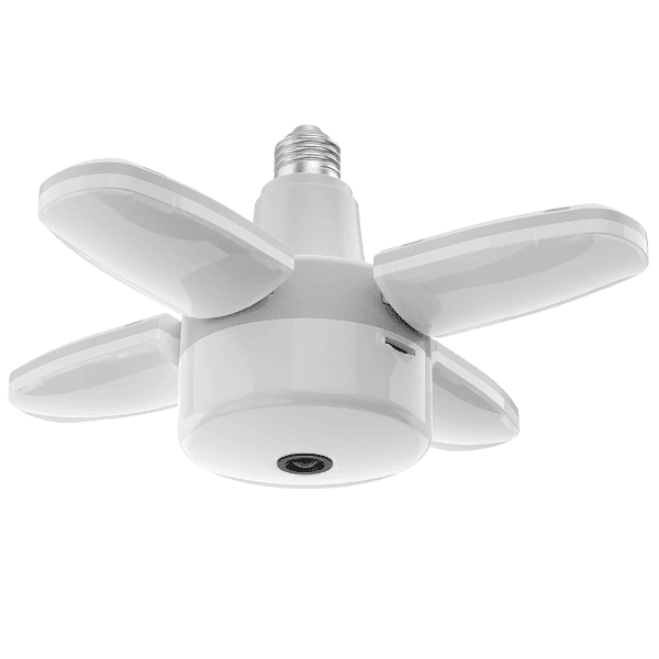 Mini Câmera de Segurança Lâmpada 4Life N21 Dual Band 3MP E26-E27 Detecção Humana Visão Noturna App Tuya Smart Life - Branco