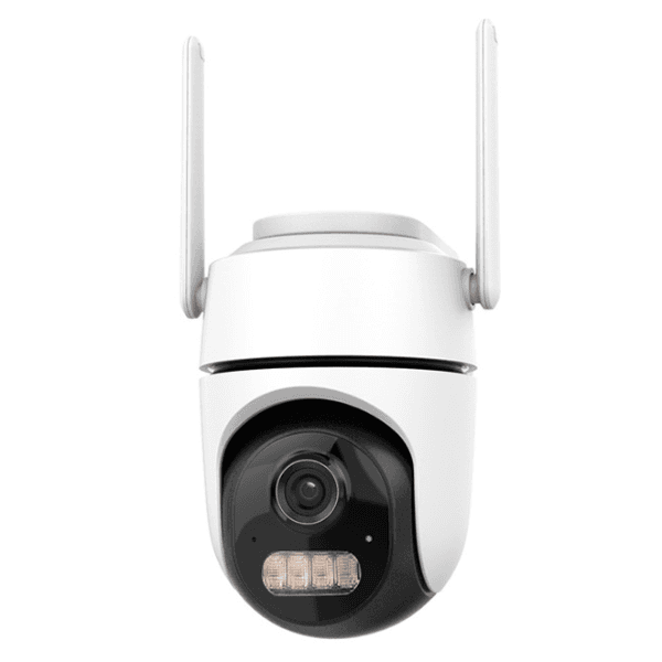 Mini Câmera de Segurança Smart Wifi Outdoor Q1-5MP com 2 Antenas HD 5MP WiFi Microfone Detecção Humana Visão Noturna App Icsee Branco/Preto