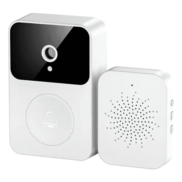 Mini Campainha Inteligente Hengda YQ10495 Com Camera HD / Visão Noturna / WiFi / Microfone / App - Branco