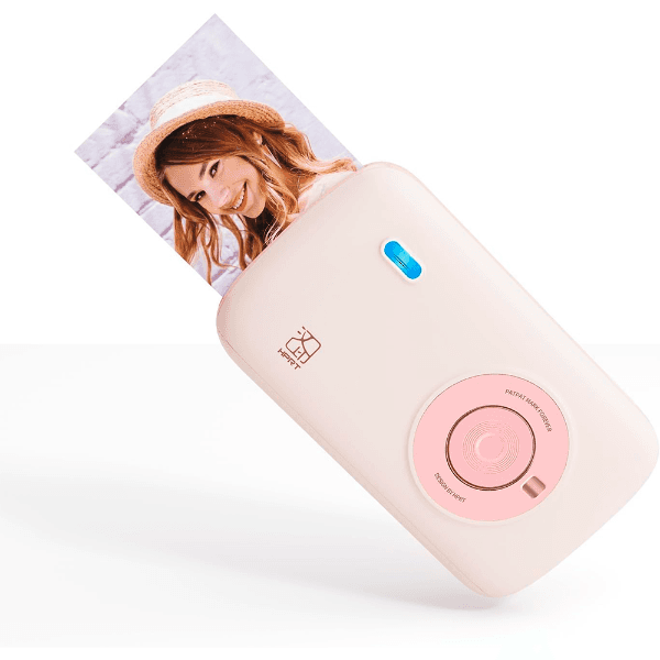 Mini Impressora Fotográfica Xiamen Hanin Cp2100 Photo Printer Portátil Bluetooth Rosa