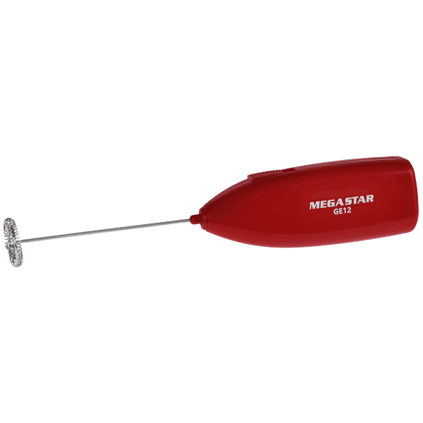 Mini Mixer Megastar Ge12 A Pilha Sem Fio Batedor Inoxidável Vermelho