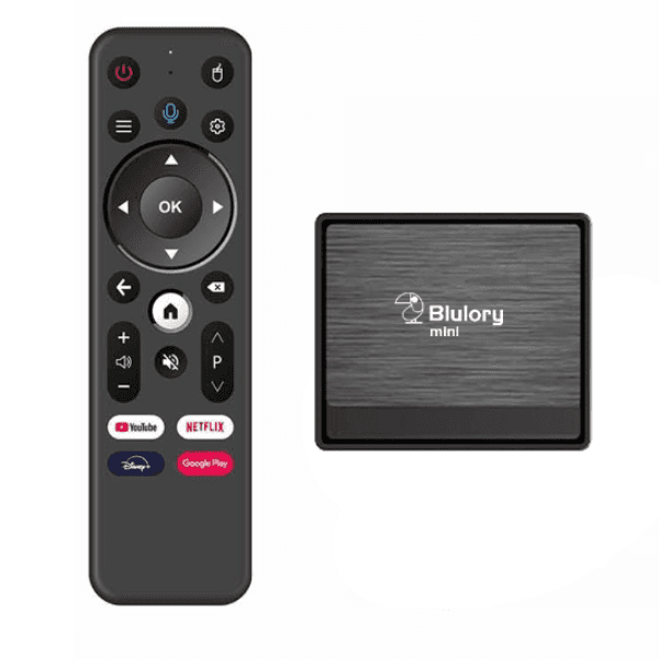 Mini Receptor TV Box Blulory Mini 2GB 16GB Wi-Fi 2.4G & 5.0G Bluetooth Android 12 Preto