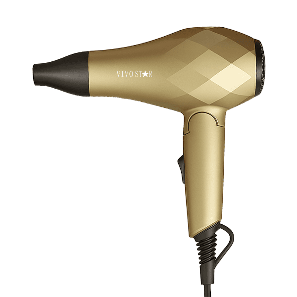 Mini Secador de Cabelo Dobrável Vivo Star Vs-777 3500W 127-220V ~ 60Hz Dourado