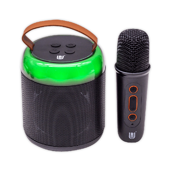 Caixa de Som Ur Us-03 Portátil com Microfone Bluetooth Aux Tf Recarregável Preto
