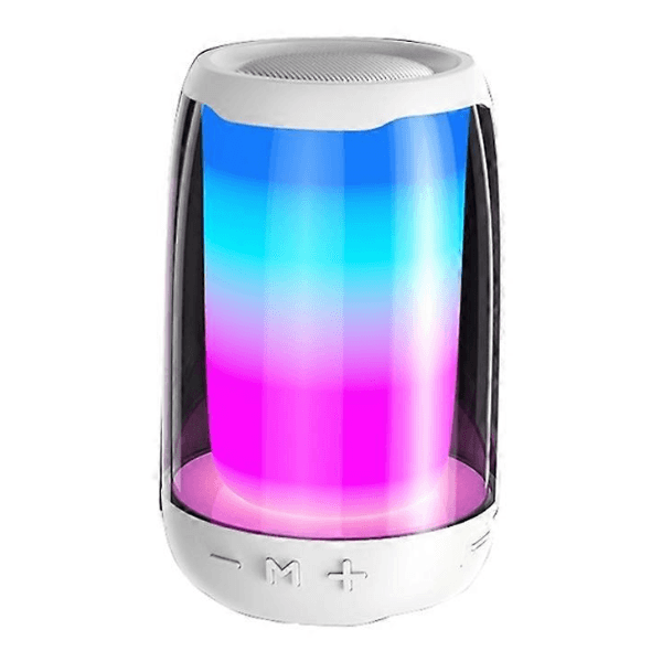 Mini Caixa de Som Pulse 4 Mini 360 Lightshow Saw25224 com Bluetooth / LED RGB - Branco