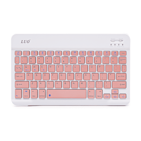 Mini Teclado Magnético Luo Lu-BT029 Slim Bluetooth 10" Rosa