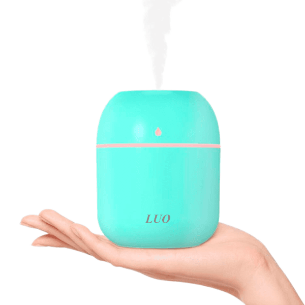 Mini Umidificador de Ar Luo Lu-5514 Luz Quente 220ml 5V Verde