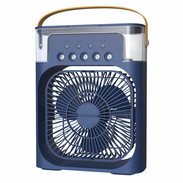 Mini Ventilador Recarregável USB-C 10W 5V 2A Azul