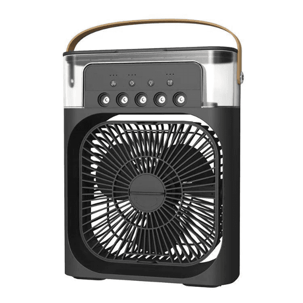 Mini Ventilador Recarregável USB-C 10W 5V 2A Preto