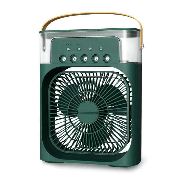 Mini Ventilador Recarregável USB-C 10W 5V 2A Verde