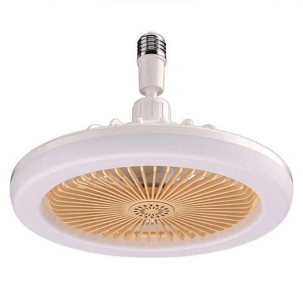 Mini Ventilador de Teto com LED e Aromaterapia Geral com Controle Remoto 3000K-6500K 85-265V ~ 50/60Hz Branco/Amarelo