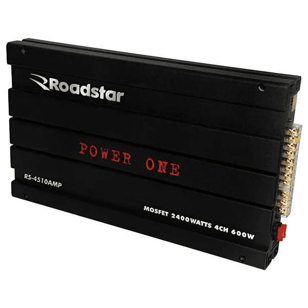 Módulo Amplificador Automotivo Roadstar Rs-4510AMP Power One 2400W 4 Canais Preto