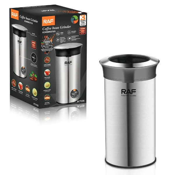Moedor de Café Elétrico Raf R.7125 350W 100G 220V Inox