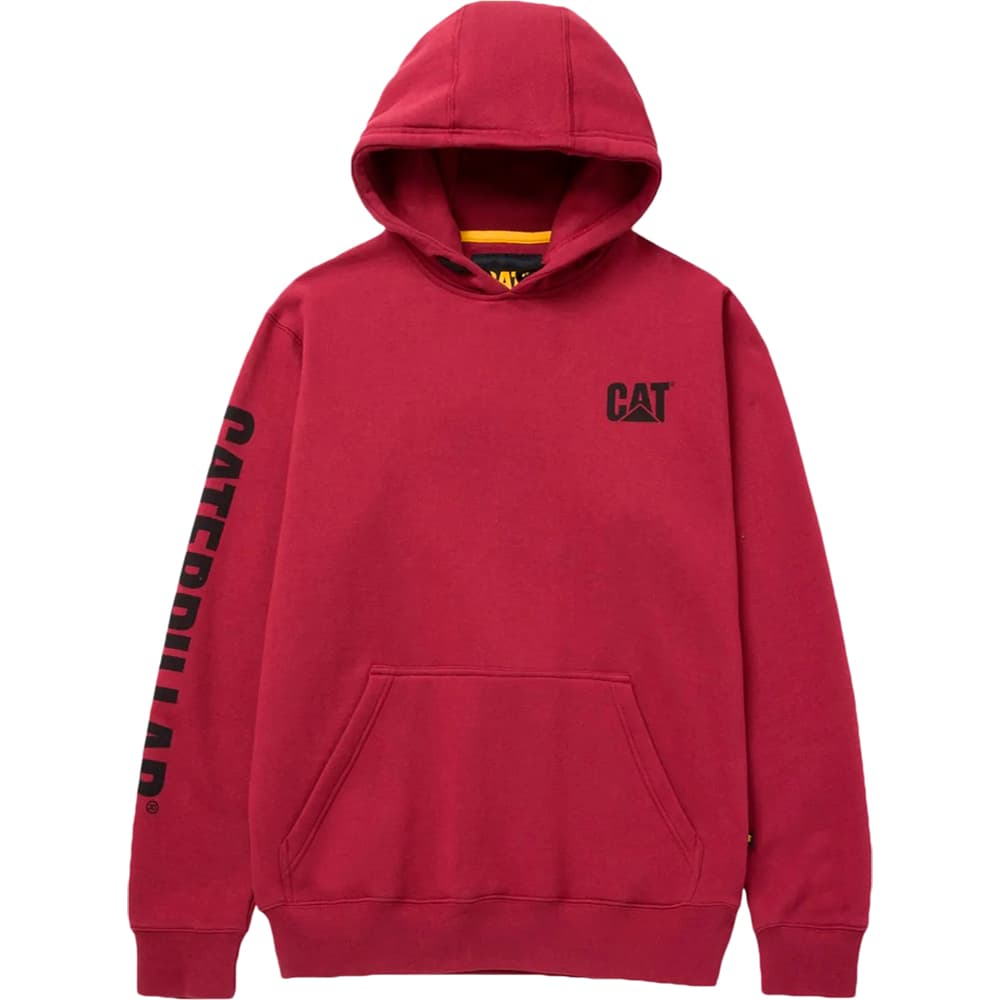 Moletom com Capuz Caterpillar Trademark Banner Masculino Bordô Tamanho 2XL