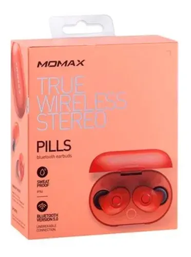 Fone de Ouvido Bluetooth Momax Pills BT1M Vermelho