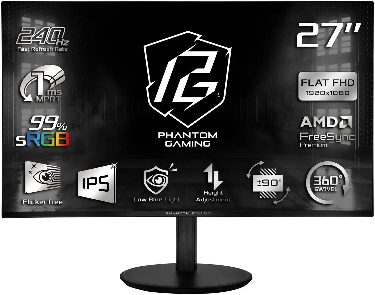 Monitor ASRock Phantom Gaming PG27FFS2E 27" FHD 240Hz