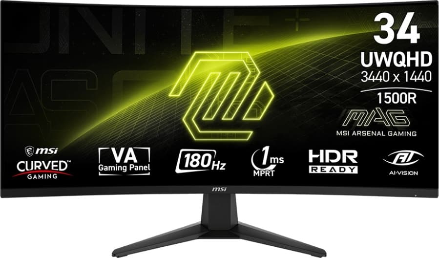 Monitor Gamer Curvo Msi Mag 346CQ Ultrawide 34" Uwqhd