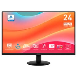 Monitor Msi Pro MP242L 23.8" Full HD IPS 100Hz / 1Ms - Preto