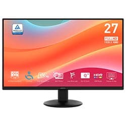 Monitor MSI Pro MP272L 27" Full HD IPS 100Hz / 1Ms - Preto