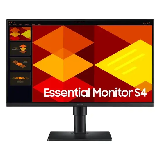 Monitor Samsung Essential S4 LS24D402GANXGO 24" Full HD 100Hz IPS – Preto