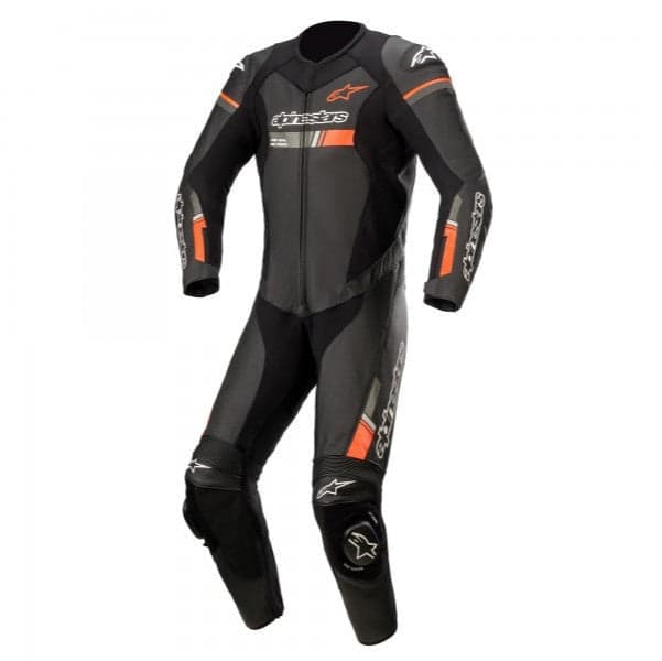 Macacão Alpinestars Gp Force Chaser 1PC Preto/Vermelho/Fluor Tamanho 52